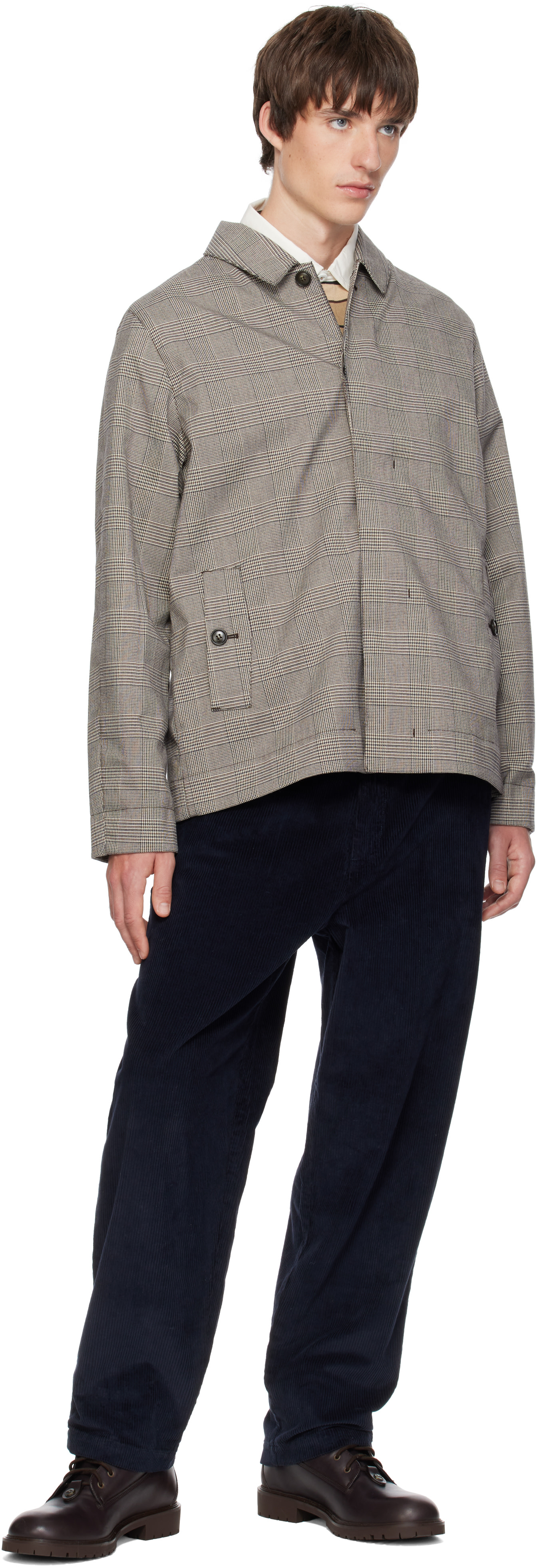 Barbour - Gray Short Lorden Showerproof Mac Jacket