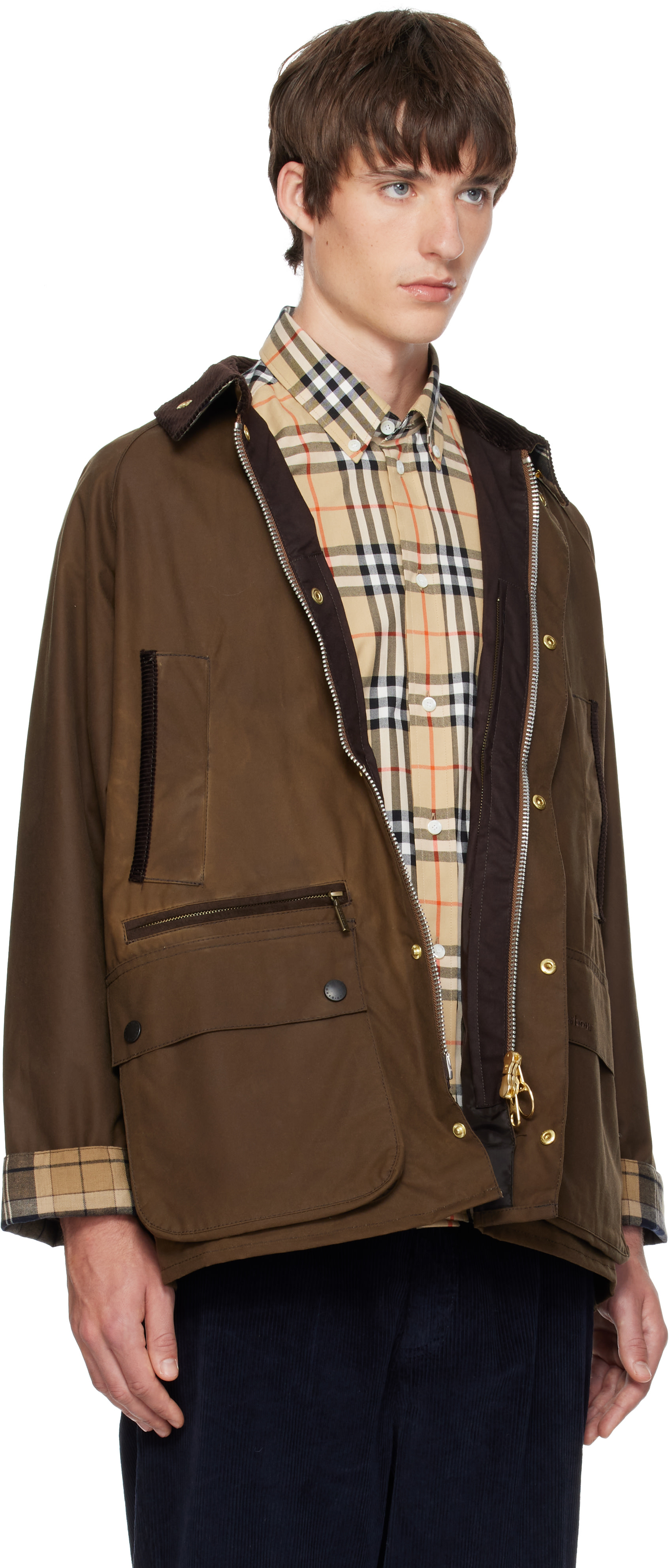 Barbour - ブラウン Icons Bedale ワックス ジャケット