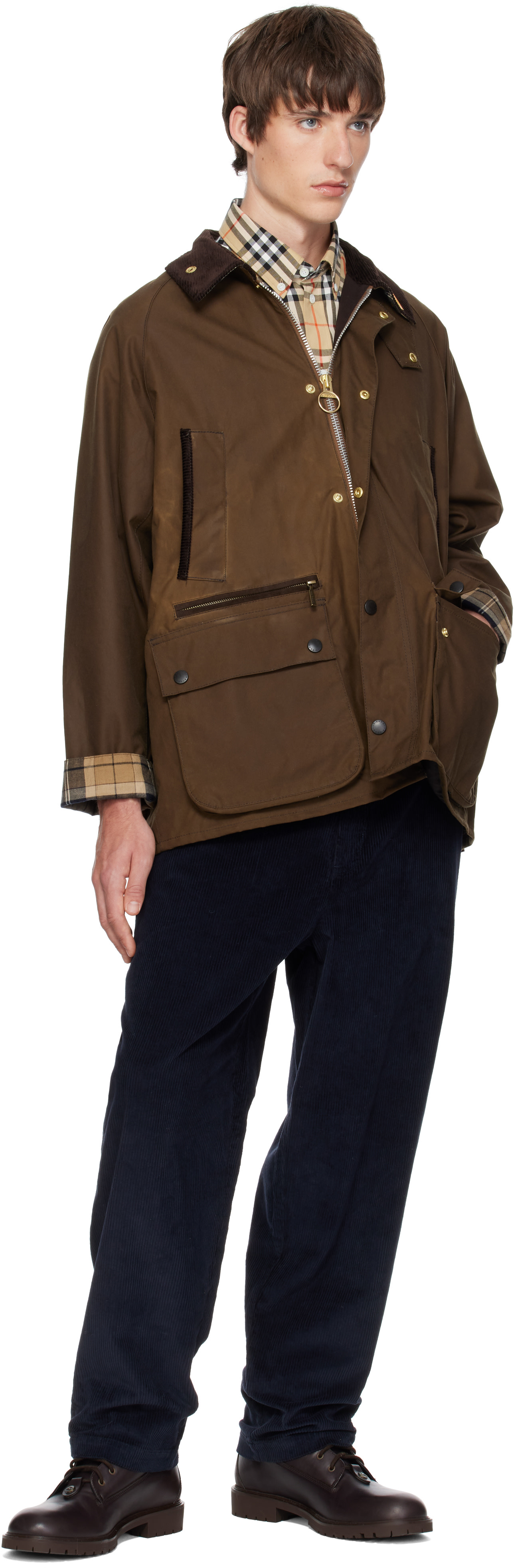 Barbour - ブラウン Icons Bedale ワックス ジャケット