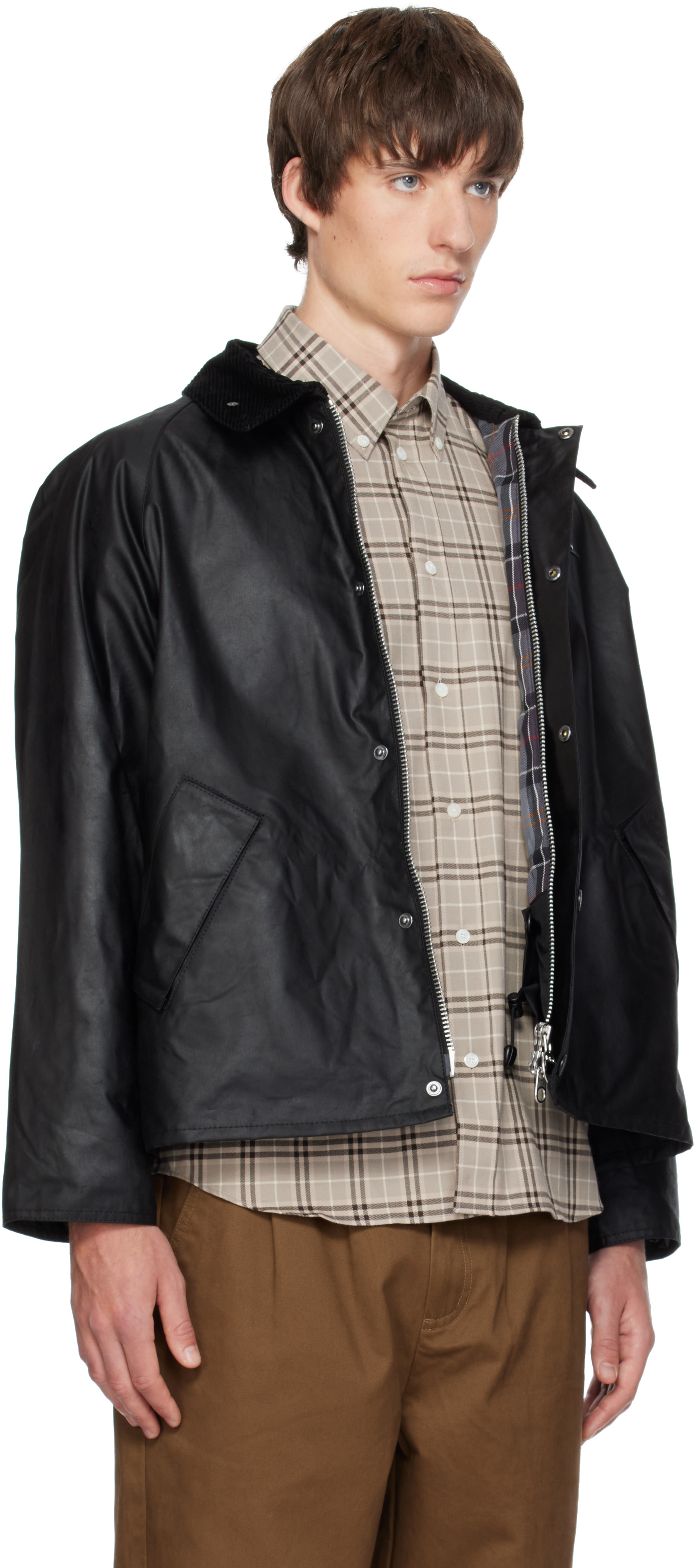 Barbour - Black OS Transport Waxed Jacket
