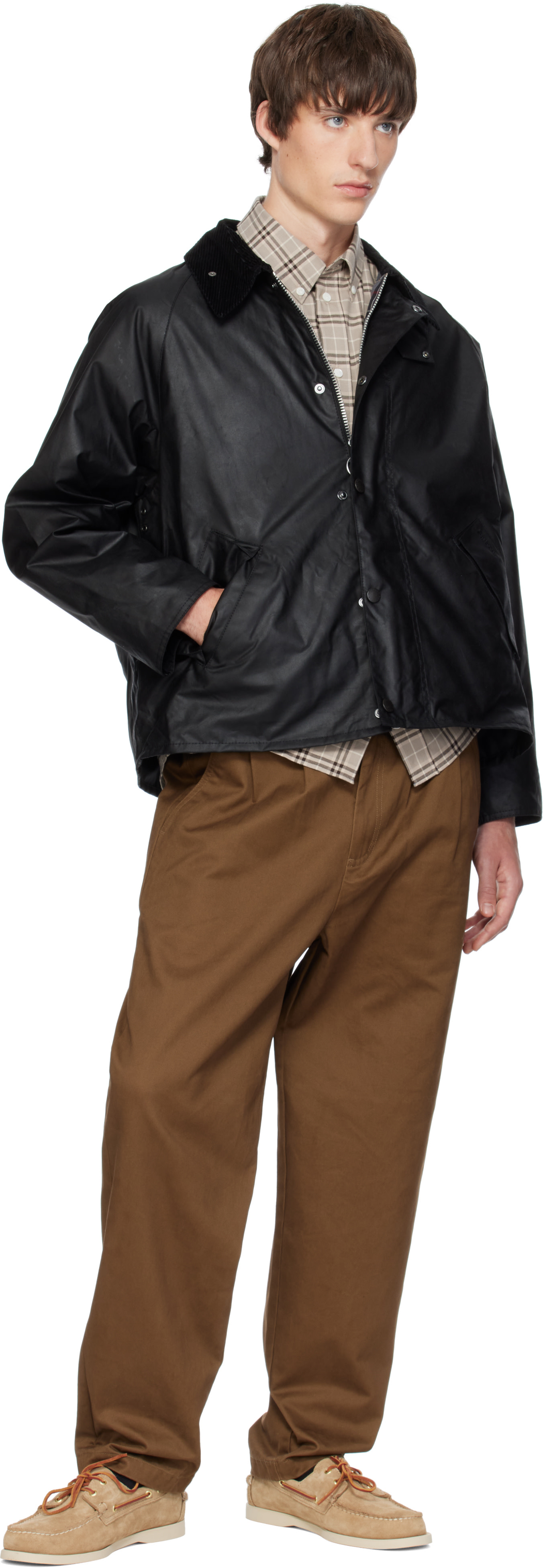 Barbour - Black OS Transport Waxed Jacket