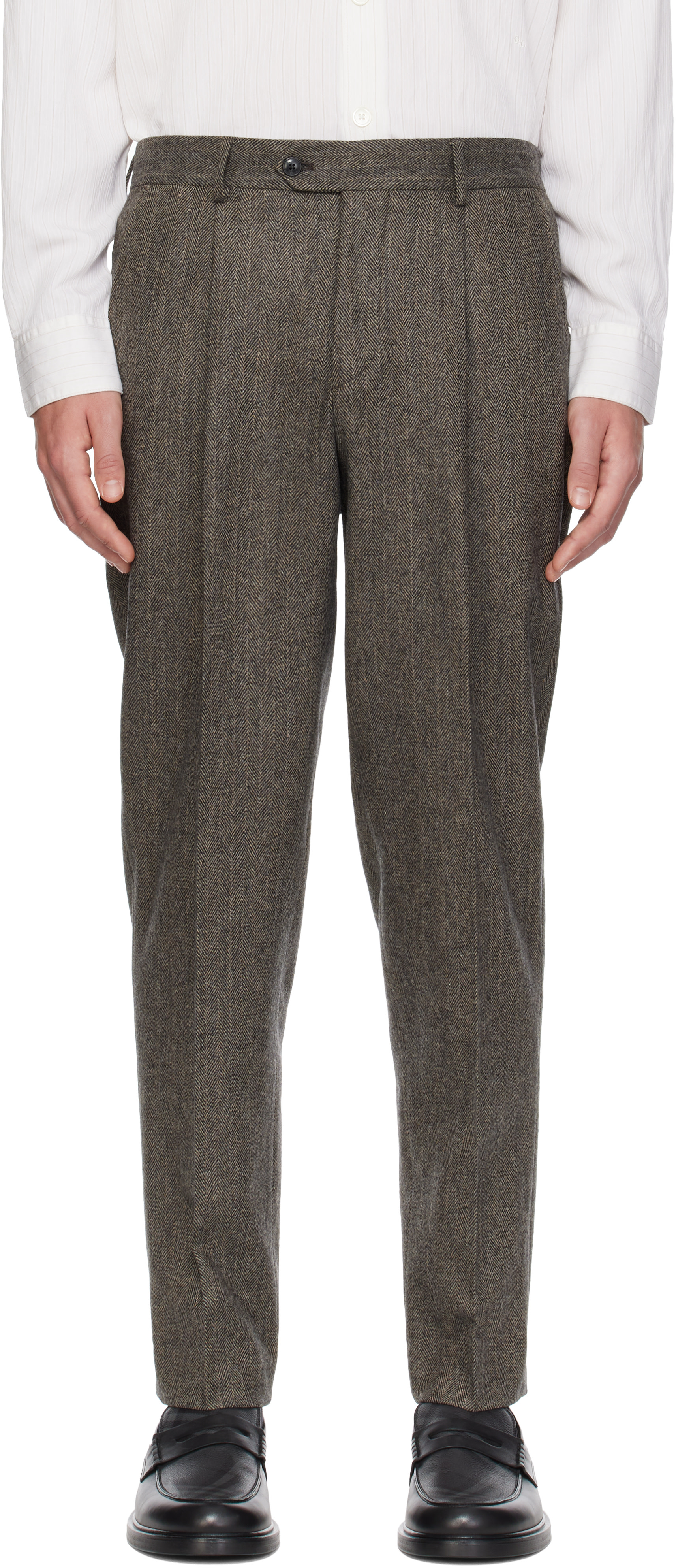 Barbour - Gray Fairford Herringbone Tailored Trousers