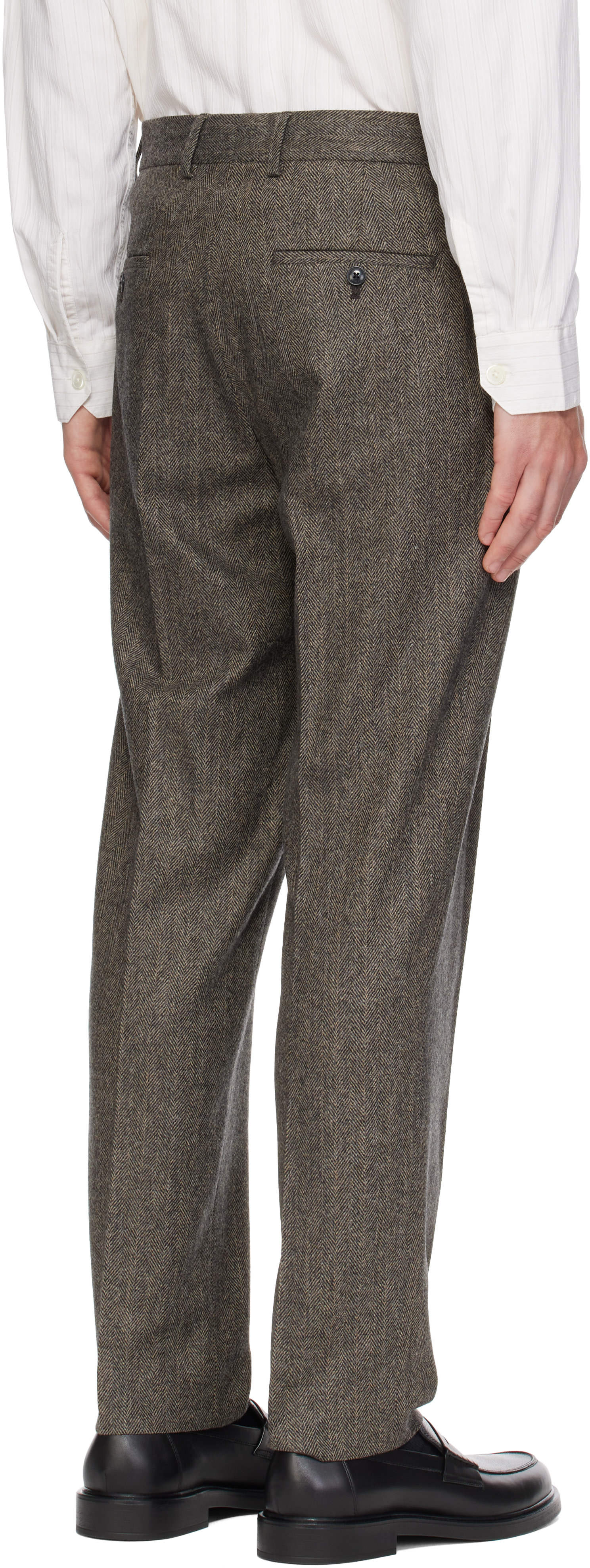 Barbour - Gray Fairford Herringbone Tailored Trousers