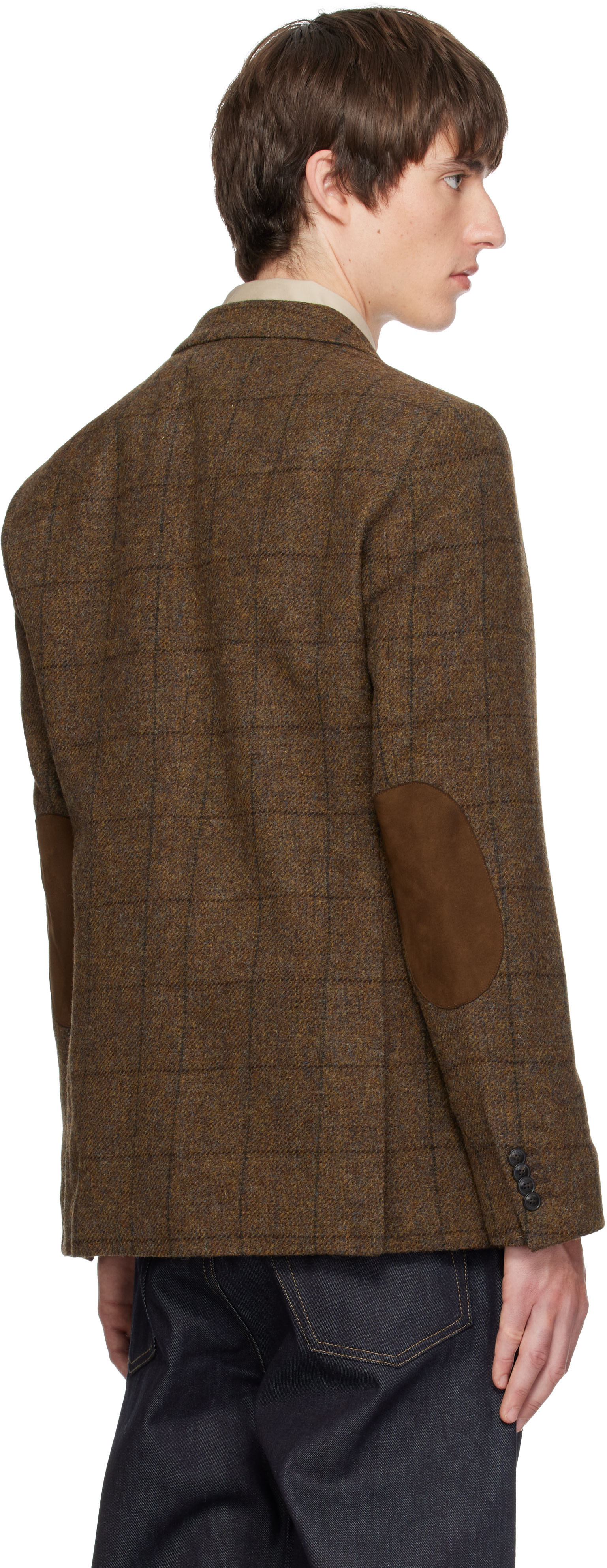 Barbour - Brown Gosforth Moons Check Blazer