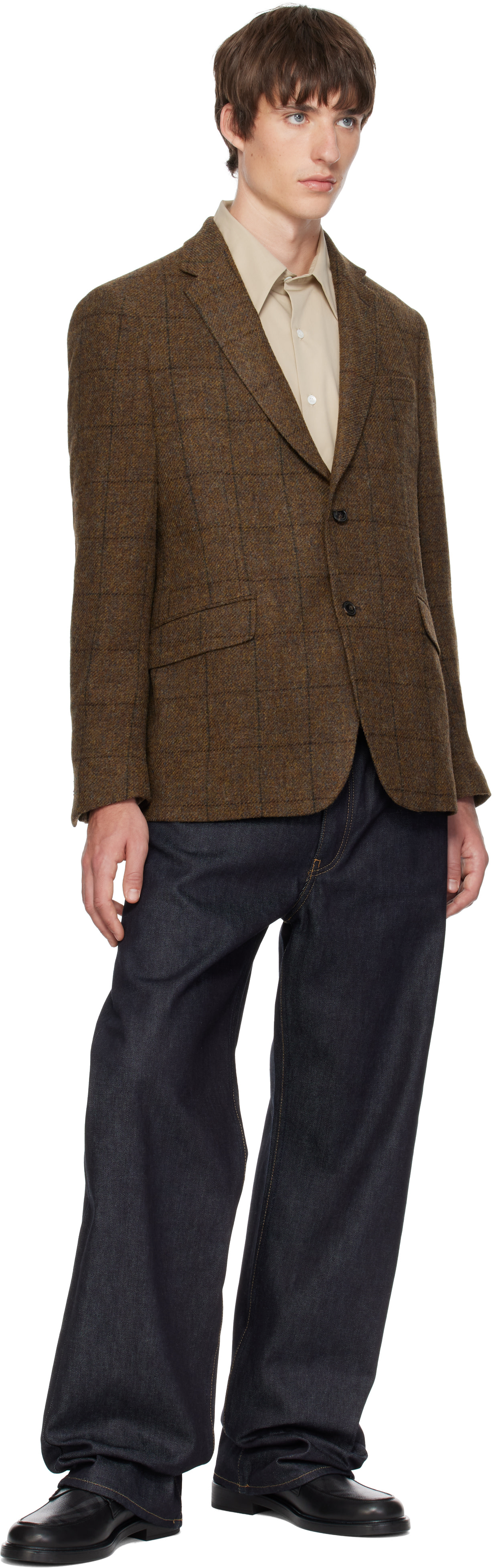 Barbour - Brown Gosforth Moons Check Blazer