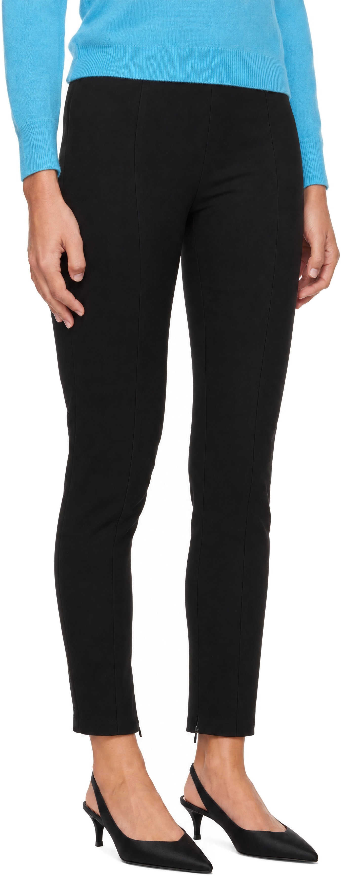 R2W - Pantalon Thelma noir à taille élastique