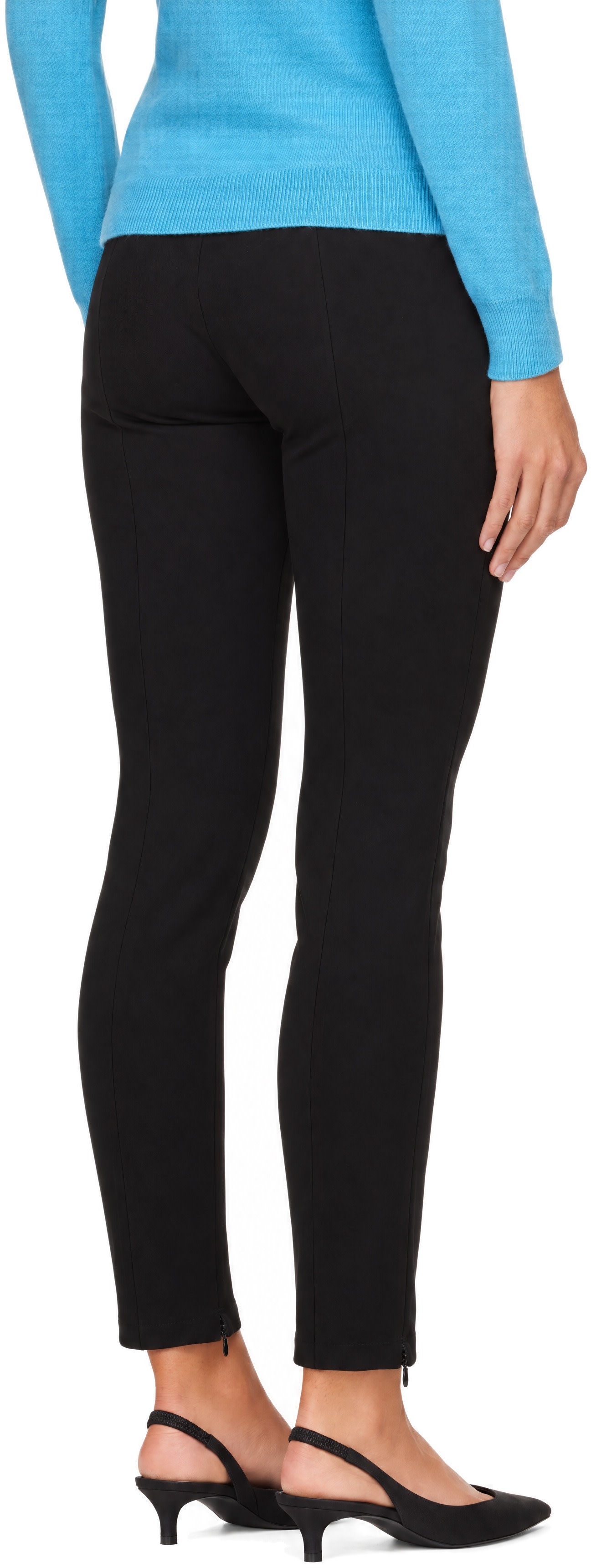 R2W - Pantalon Thelma noir à taille élastique