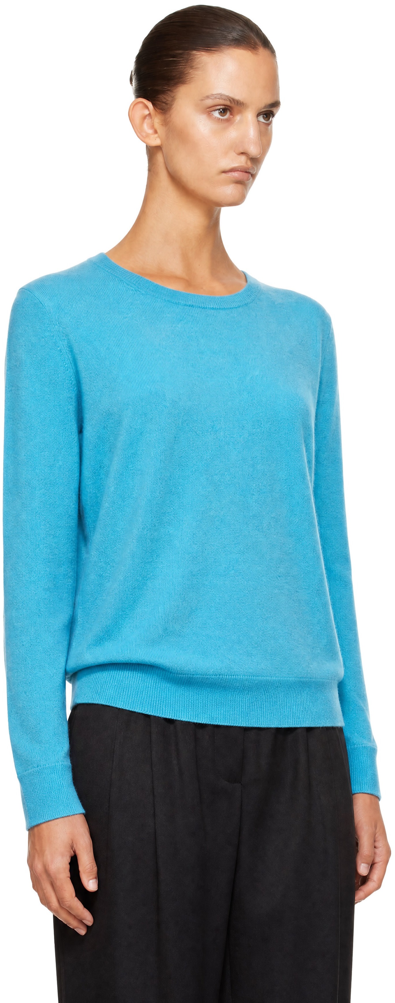 R2W - Blue 12 Round Basic Cash KN Sweater
