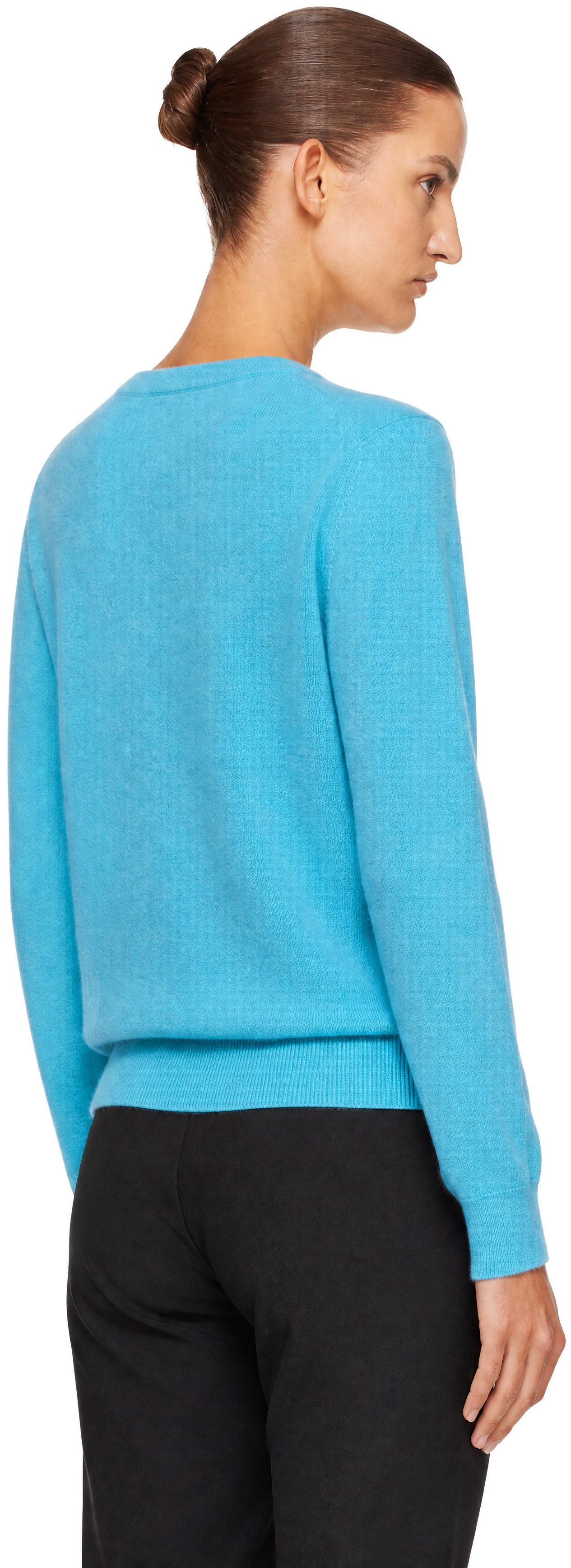 R2W - Blue 12 Round Basic Cash KN Sweater