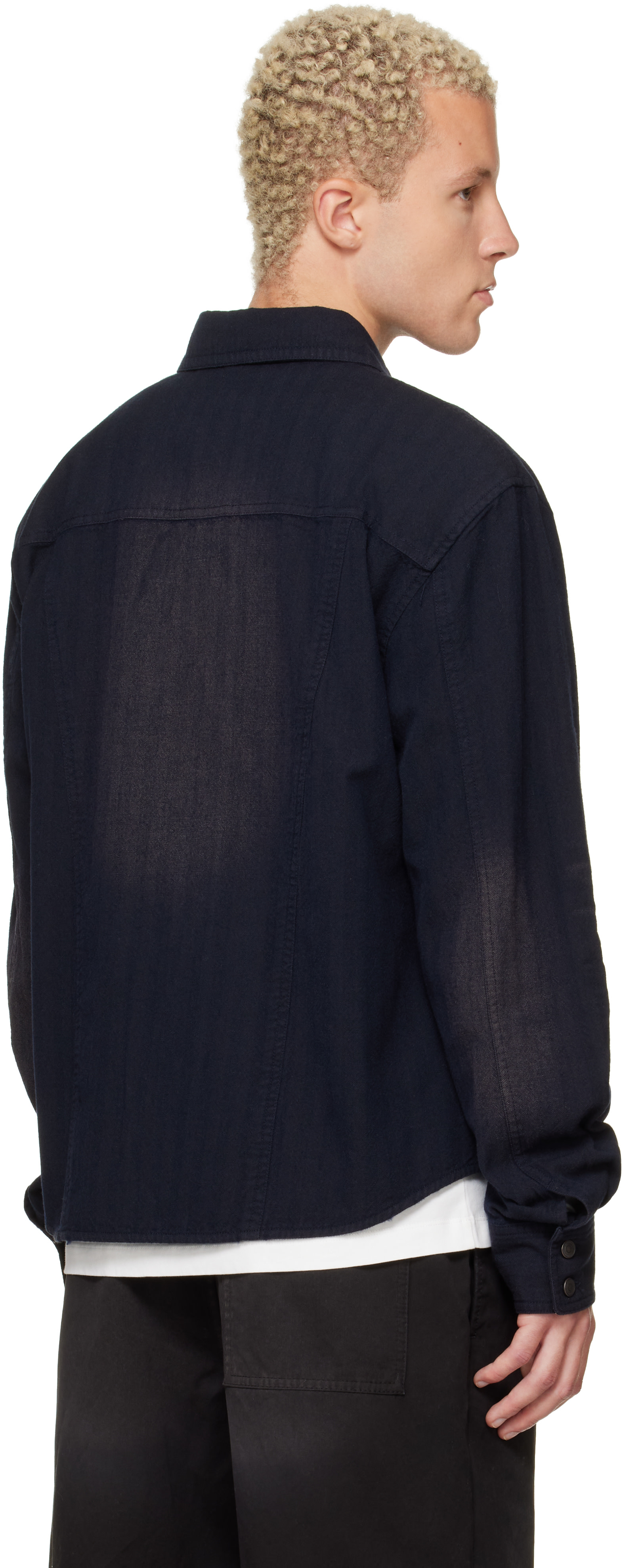 MMIC - Navy Ridge Herringbone Shirt