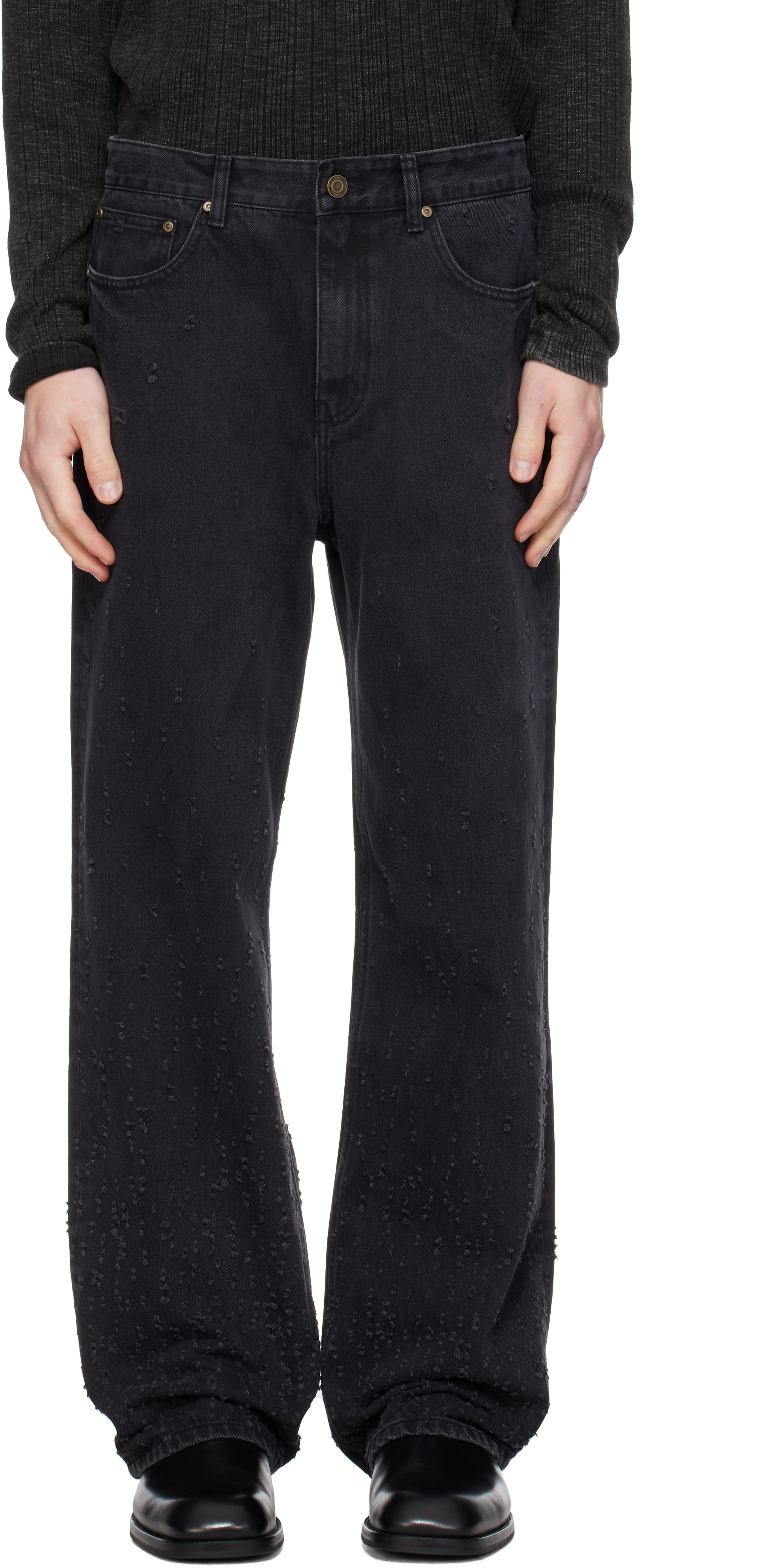 MMIC - Black Gleam Trace Jeans