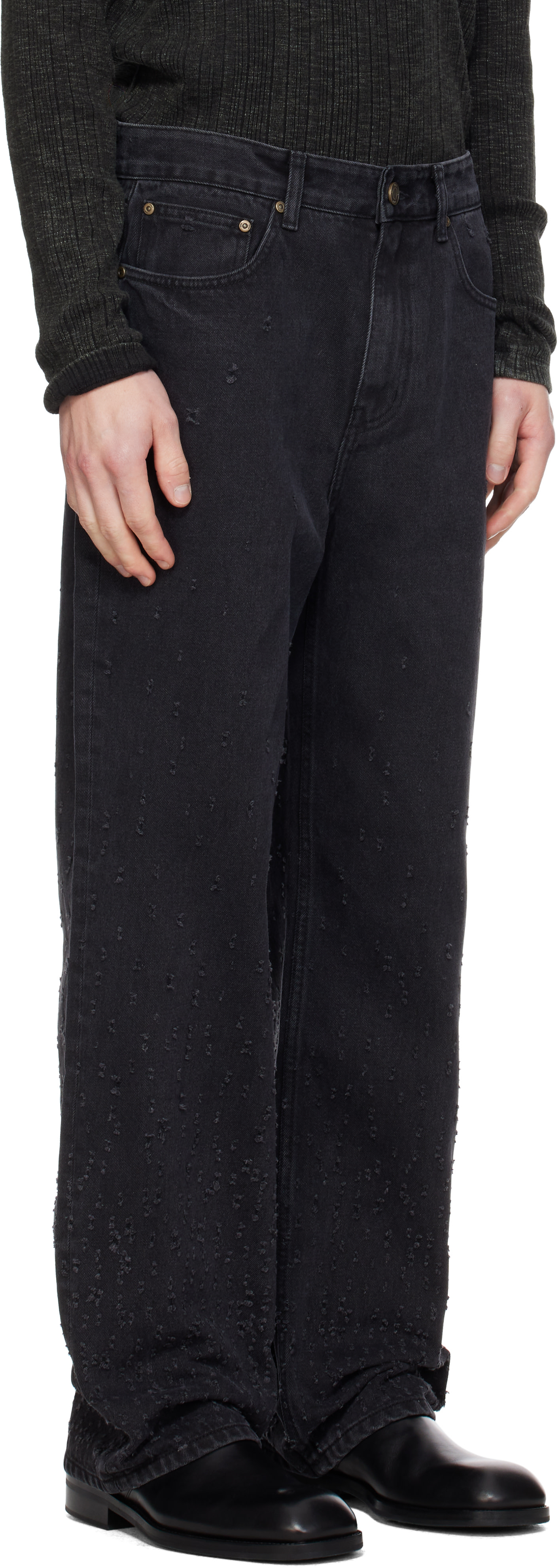 MMIC - Black Gleam Trace Jeans