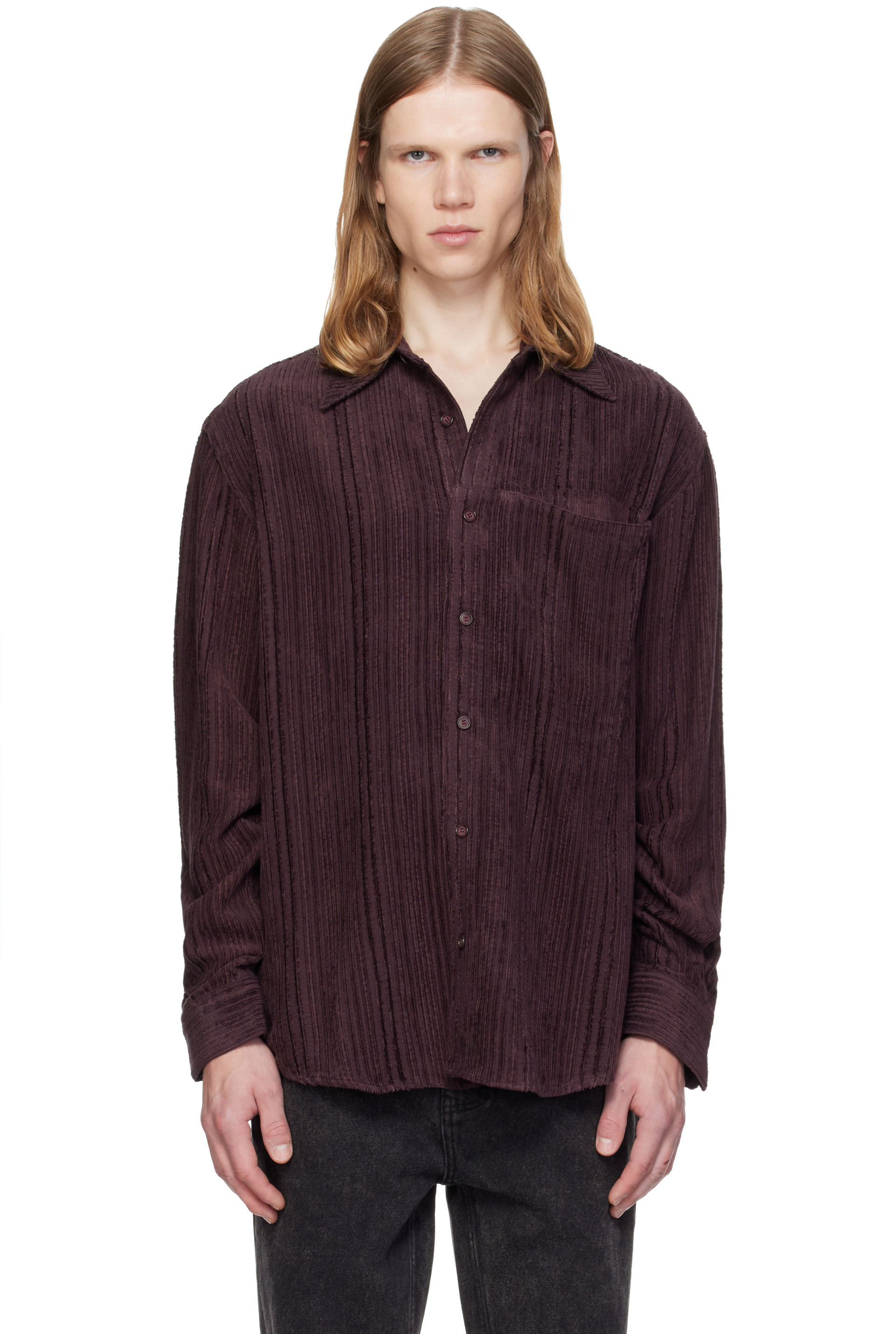 MMIC - Burgundy Drape Shirt