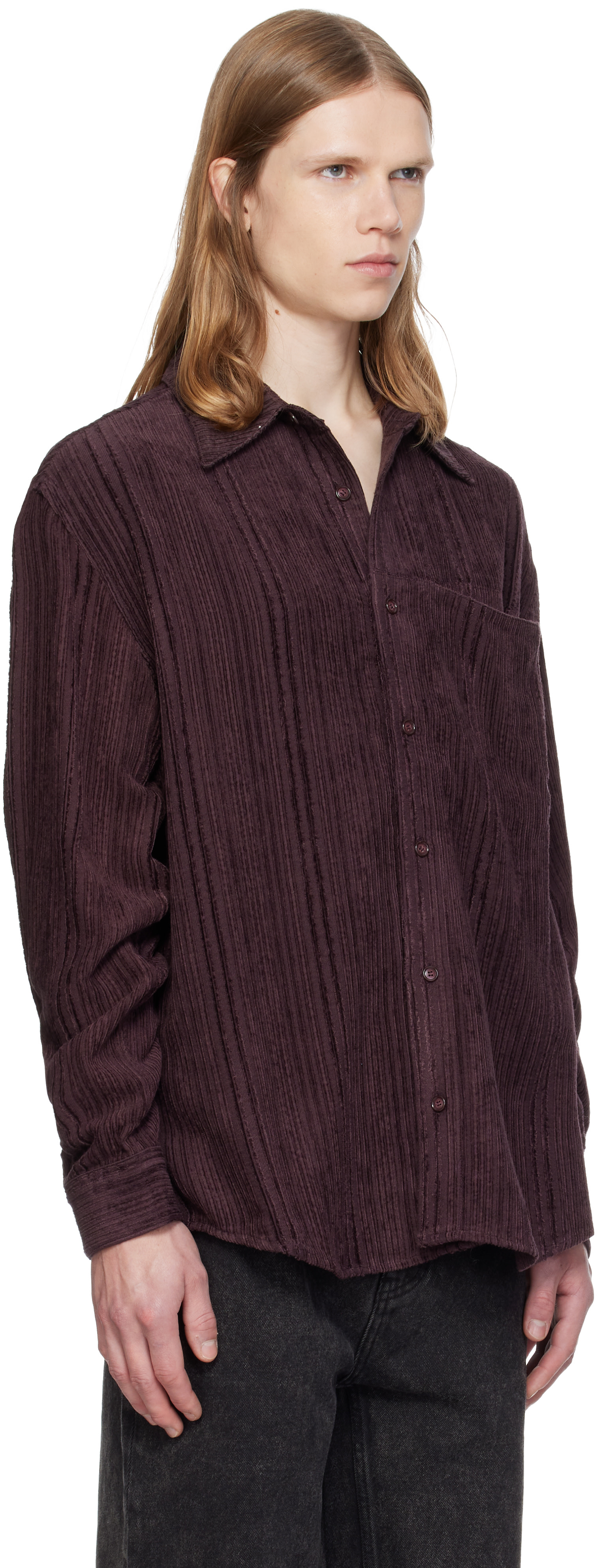 MMIC - Burgundy Drape Shirt
