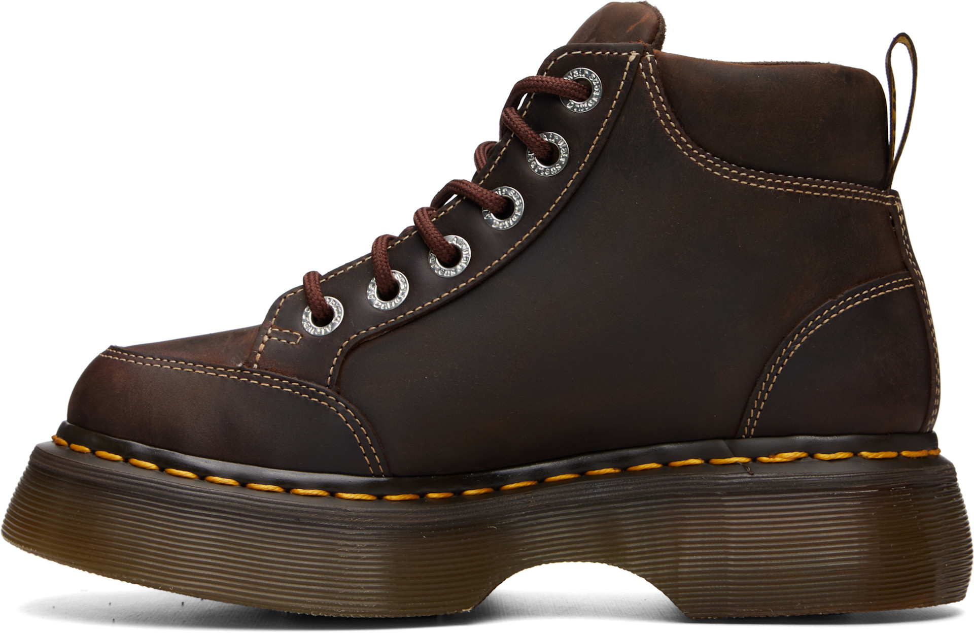 Dr. Martens - Bottes brunes à œillets et à semelle Buzz