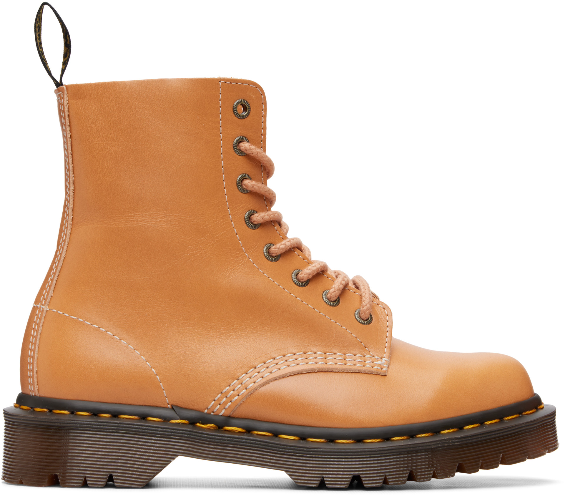 Dr. Martens - Bottes 1460 Pascal beiges à œillets