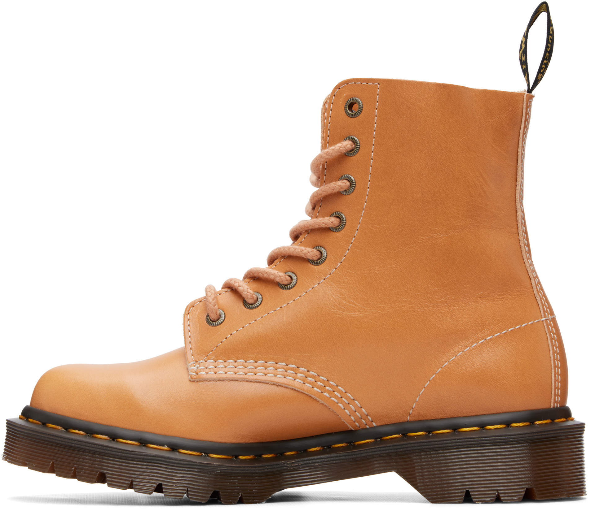 Dr. Martens - Bottes 1460 Pascal beiges à œillets