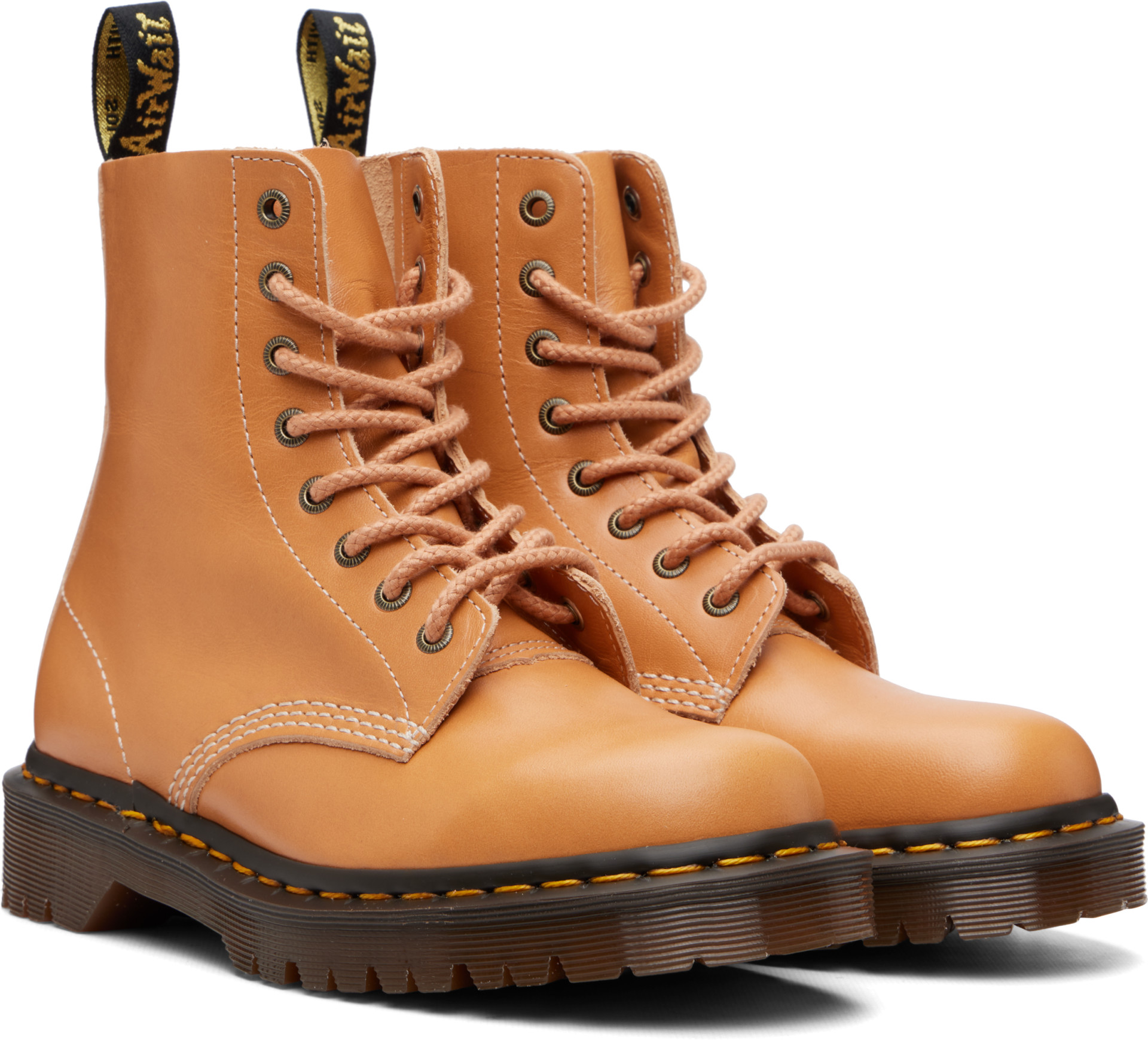 Dr. Martens - Bottes 1460 Pascal beiges à œillets