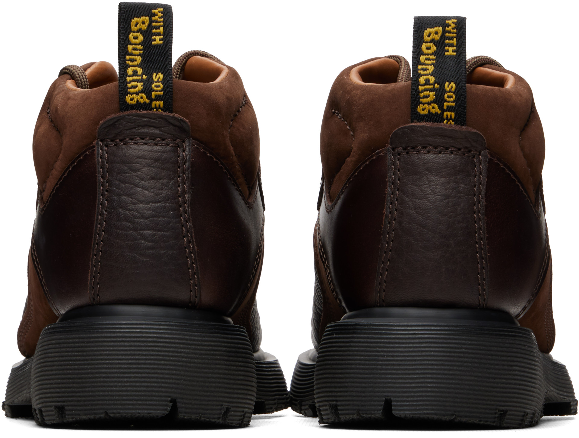 Dr. Martens - Bottes Wayborne brunes à laçage