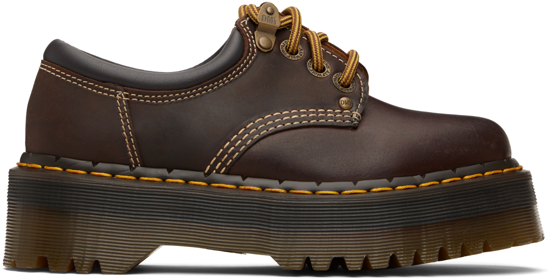 Dr. Martens: ブラウン 8053 Arc Platform Casual ダービー | SSENSE 日本