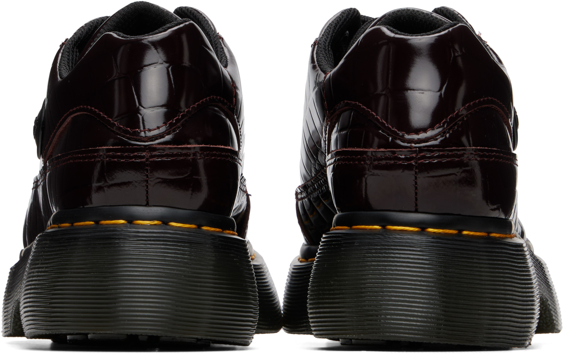 Dr. Martens - Derbys bourgogne à semelle Buzz et à œillets