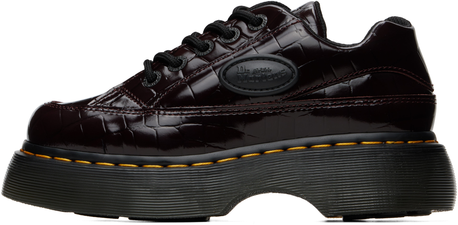 Dr. Martens - Derbys bourgogne à semelle Buzz et à œillets