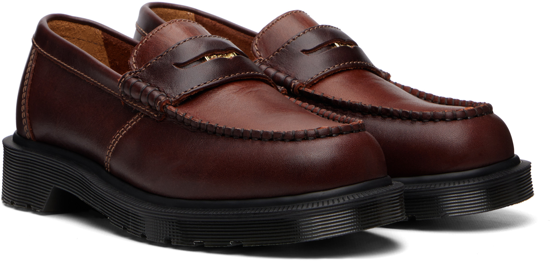 Dr. Martens: ブラウン Penton Classic カーフレザー ローファー