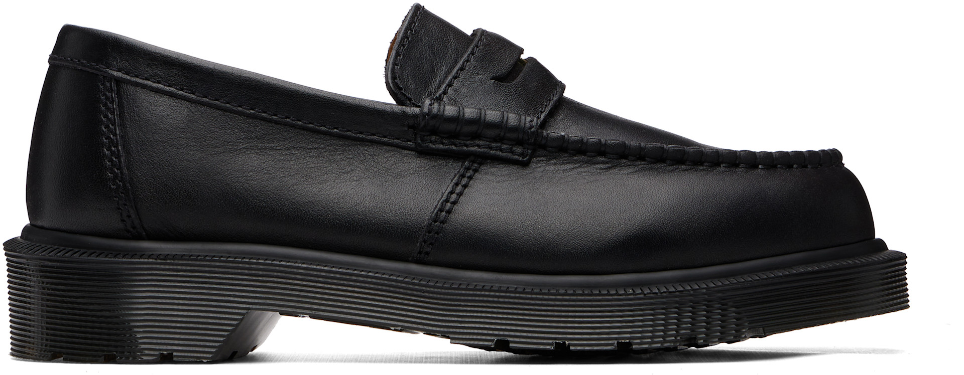 Dr. Martens 黒 レザー ローファー Dr. Martens: ブラック Penton Classic カーフレザー ローファー