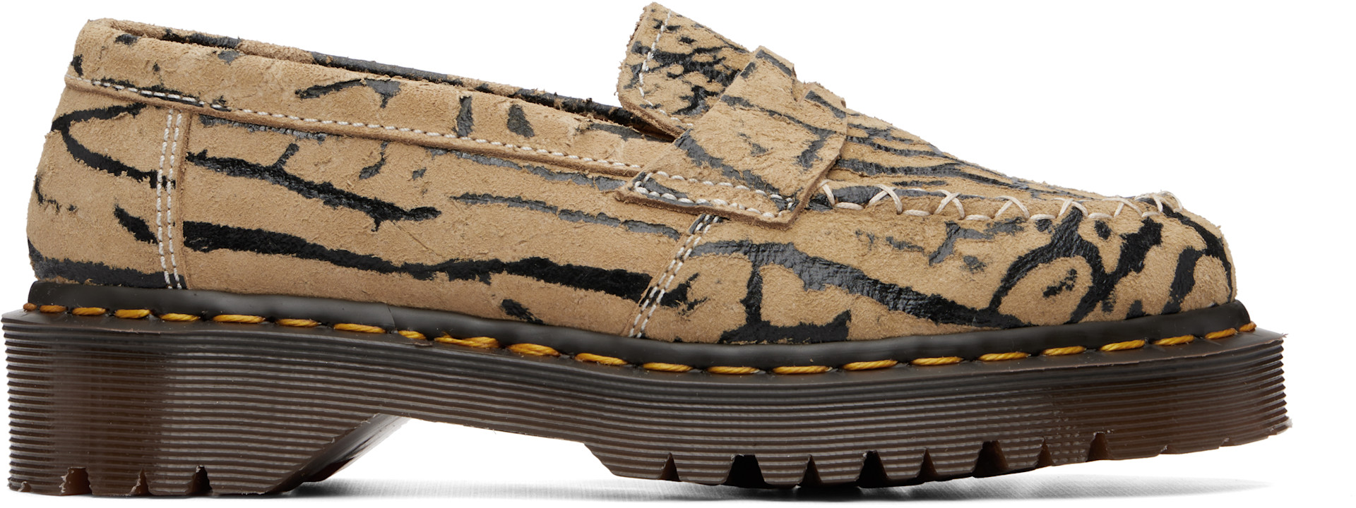 Dr. Martens: Beige Delapre Suede Loafers | SSENSE