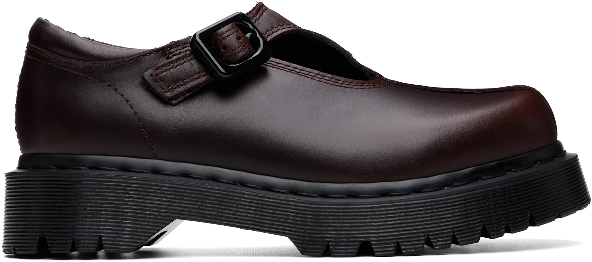 Dr. Martens: ブラウン Rejena メリージェーン ローファー | SSENSE 日本