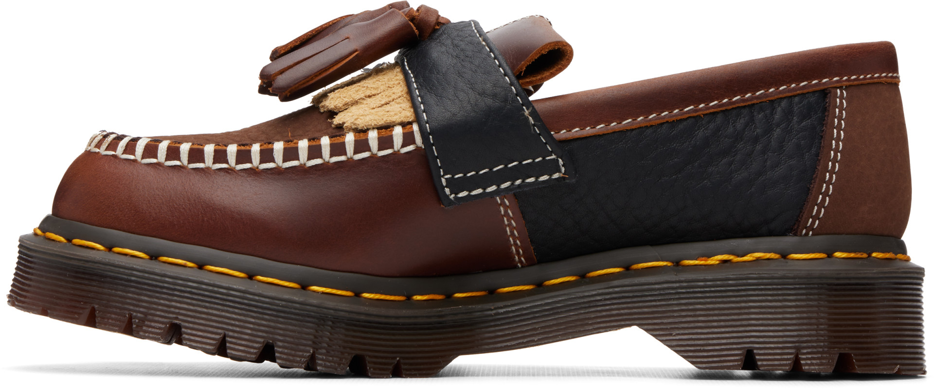 Dr. Martens: ブラウン＆ベージュ Adrian PWRK タッセルローファー