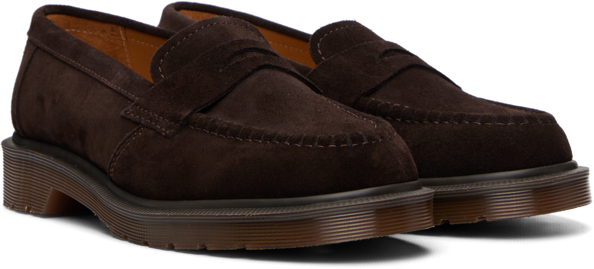 Dr. Martens: ブラウン Delapre ペニーローファー | SSENSE 日本