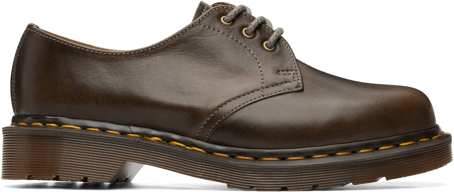 Dr. Martens: Brown 1461 'Made In England' Classic Calf Leather