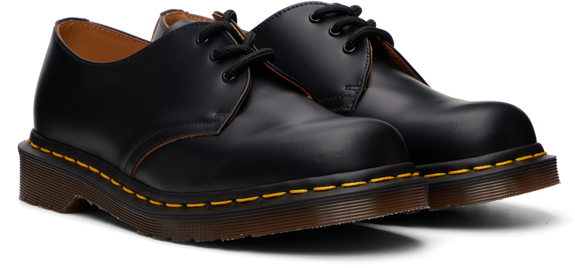 Dr. Martens: ブラック Vintage 1461 Quilon レザー オックスフォード