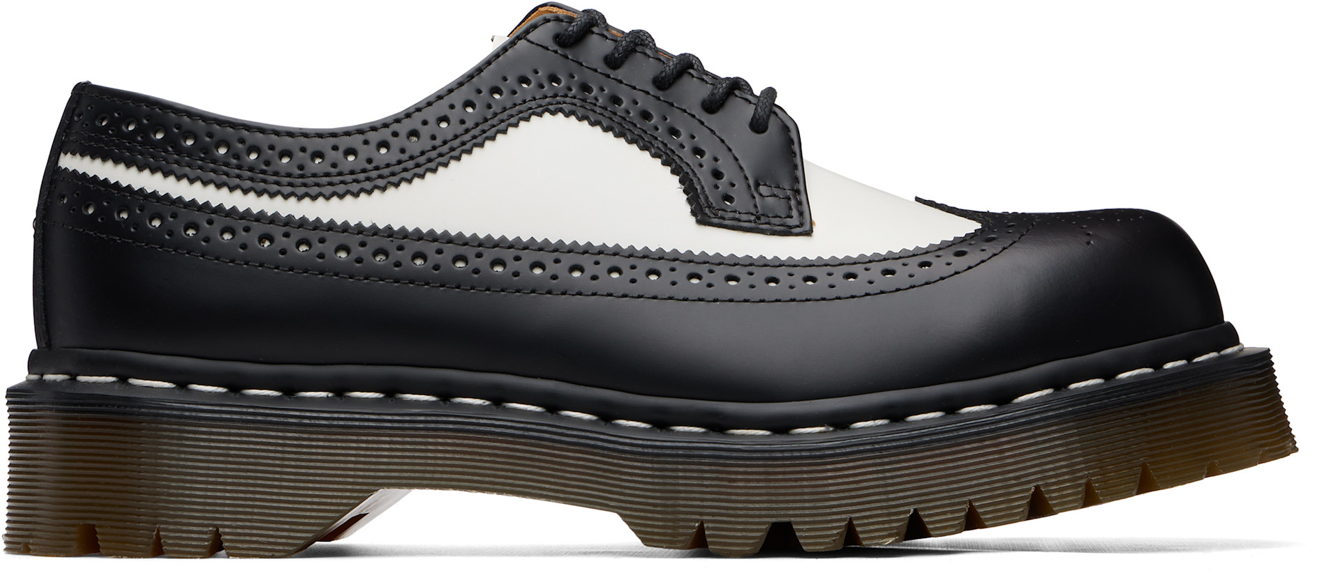 Dr. Martens - 블랙 & 화이트 3989 벡스 브로그 더비 슈즈
