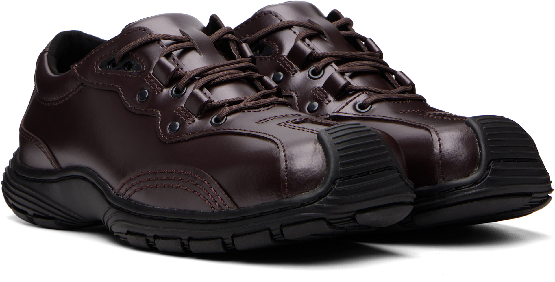 Dr. Martens: バーガンディ Aurix 5I サテンフィニッシュ レザー 