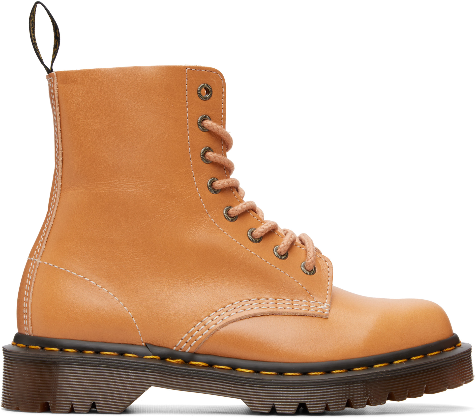 Dr. Martens - Bottes 1460 Pascal beiges à œillets