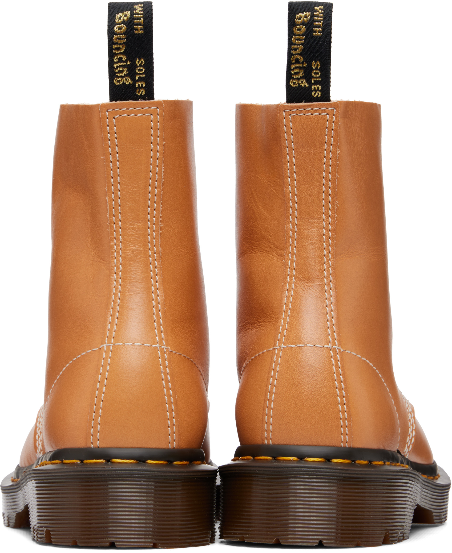 Dr. Martens - Bottes 1460 Pascal beiges à œillets