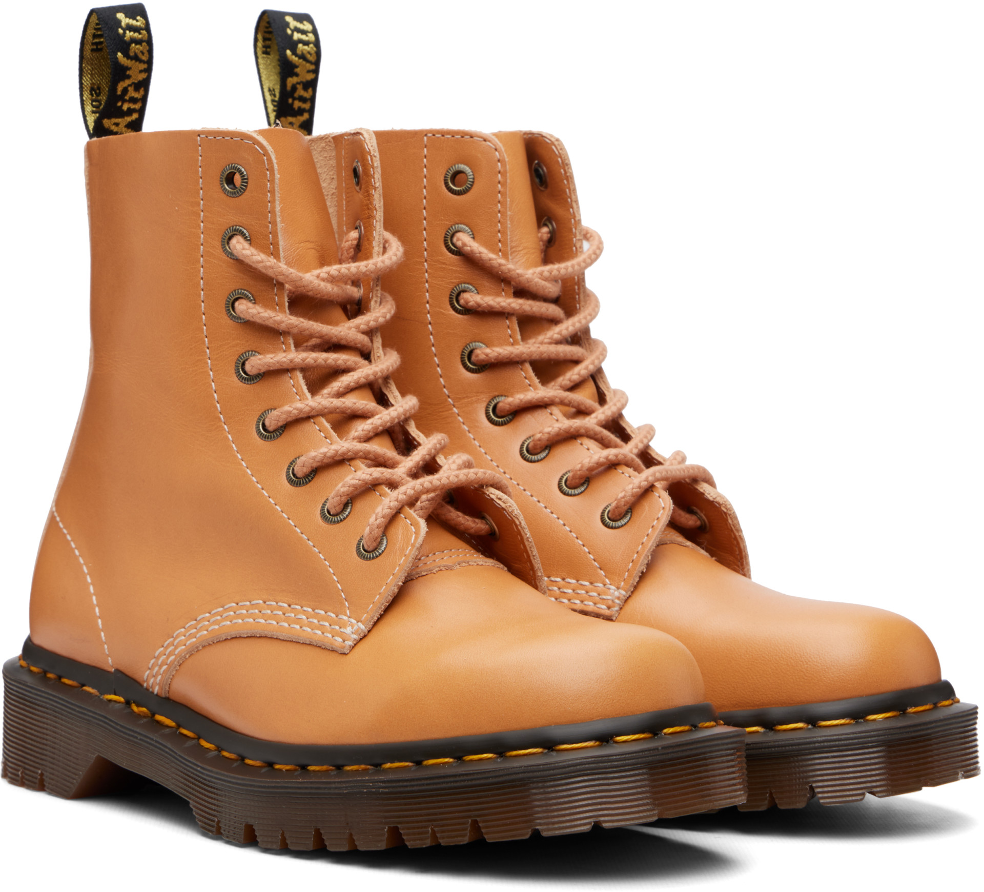 Dr. Martens - Bottes 1460 Pascal beiges à œillets