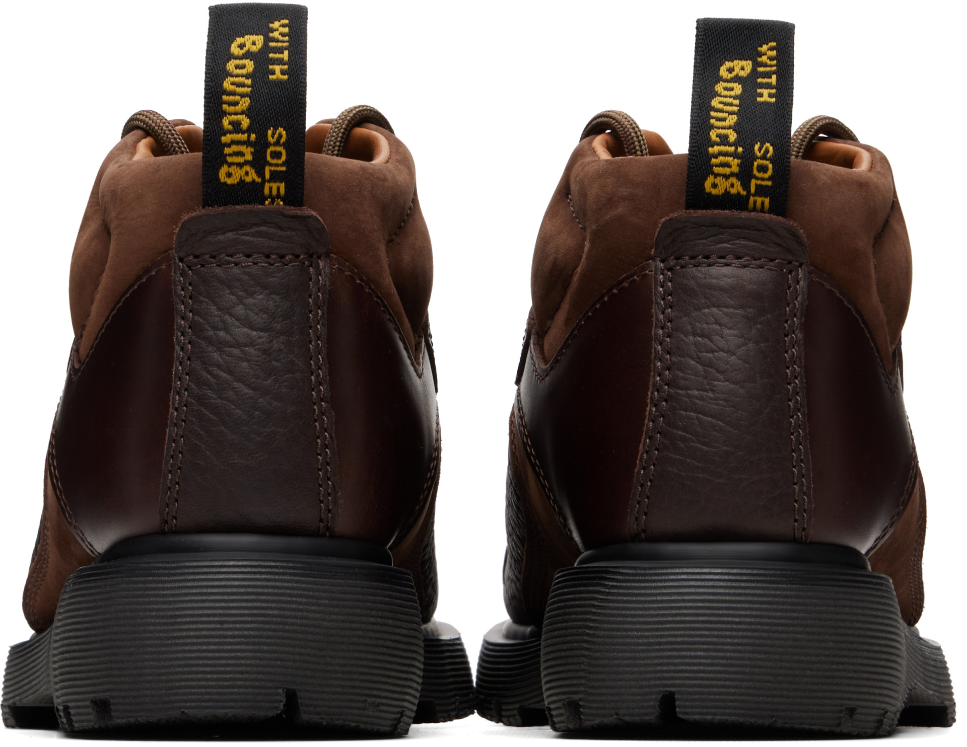 Dr. Martens - 브라운 웨이본 레이스업 부츠