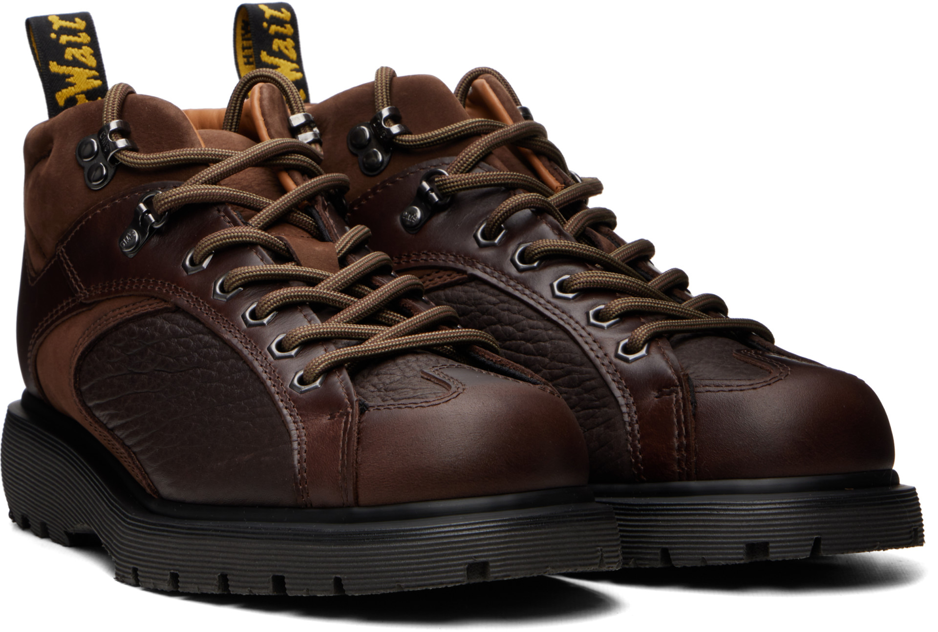 Dr. Martens - 브라운 웨이본 레이스업 부츠