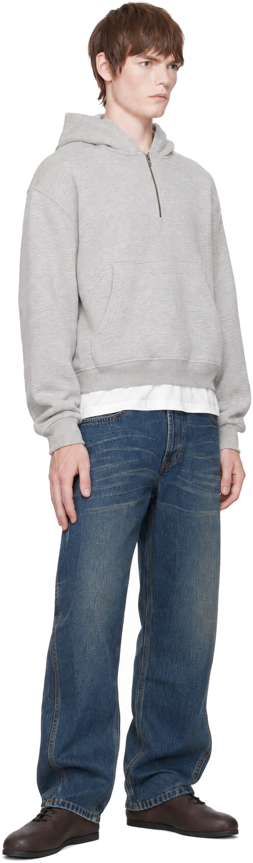 Commission - Gray Layered Zip Hoodie