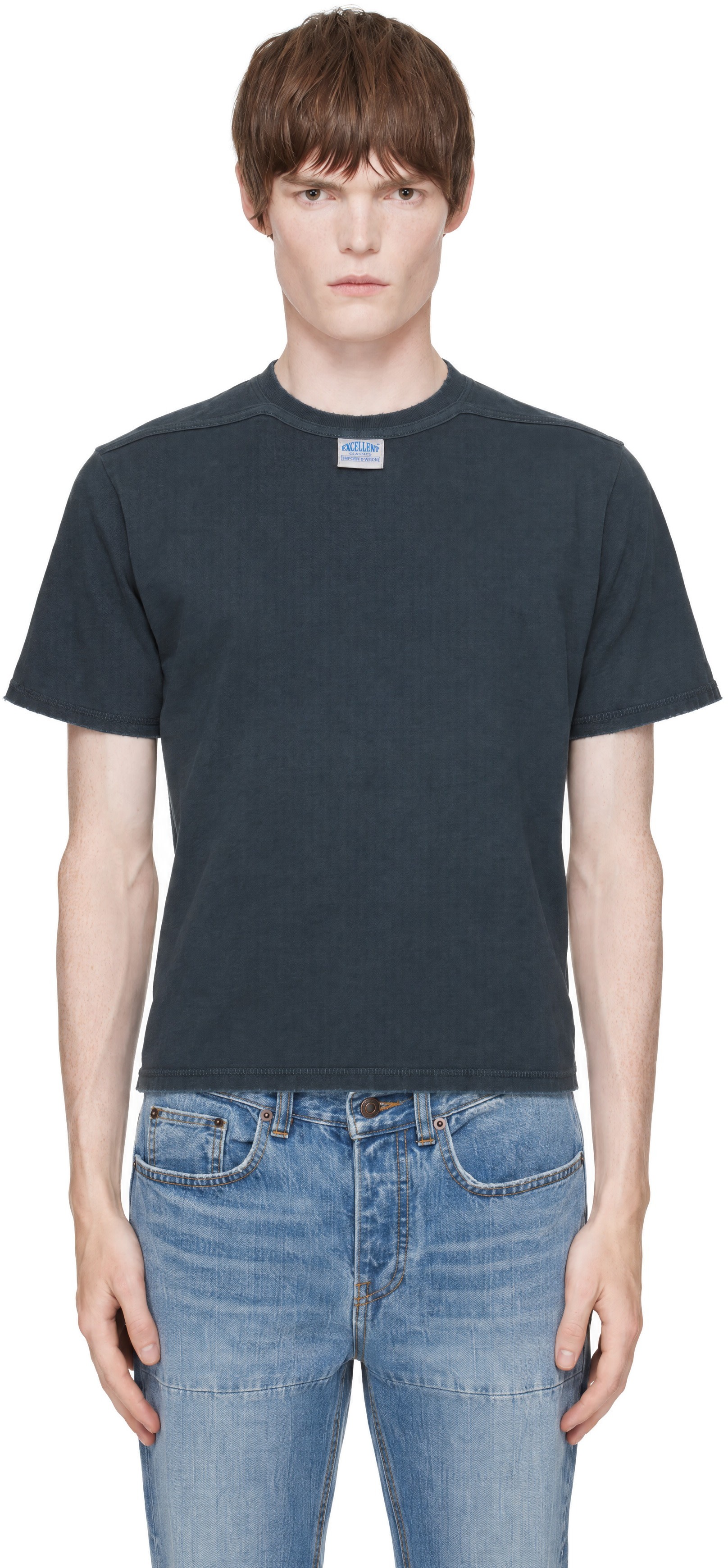 Commission - T-shirt gris à assemblage inversé