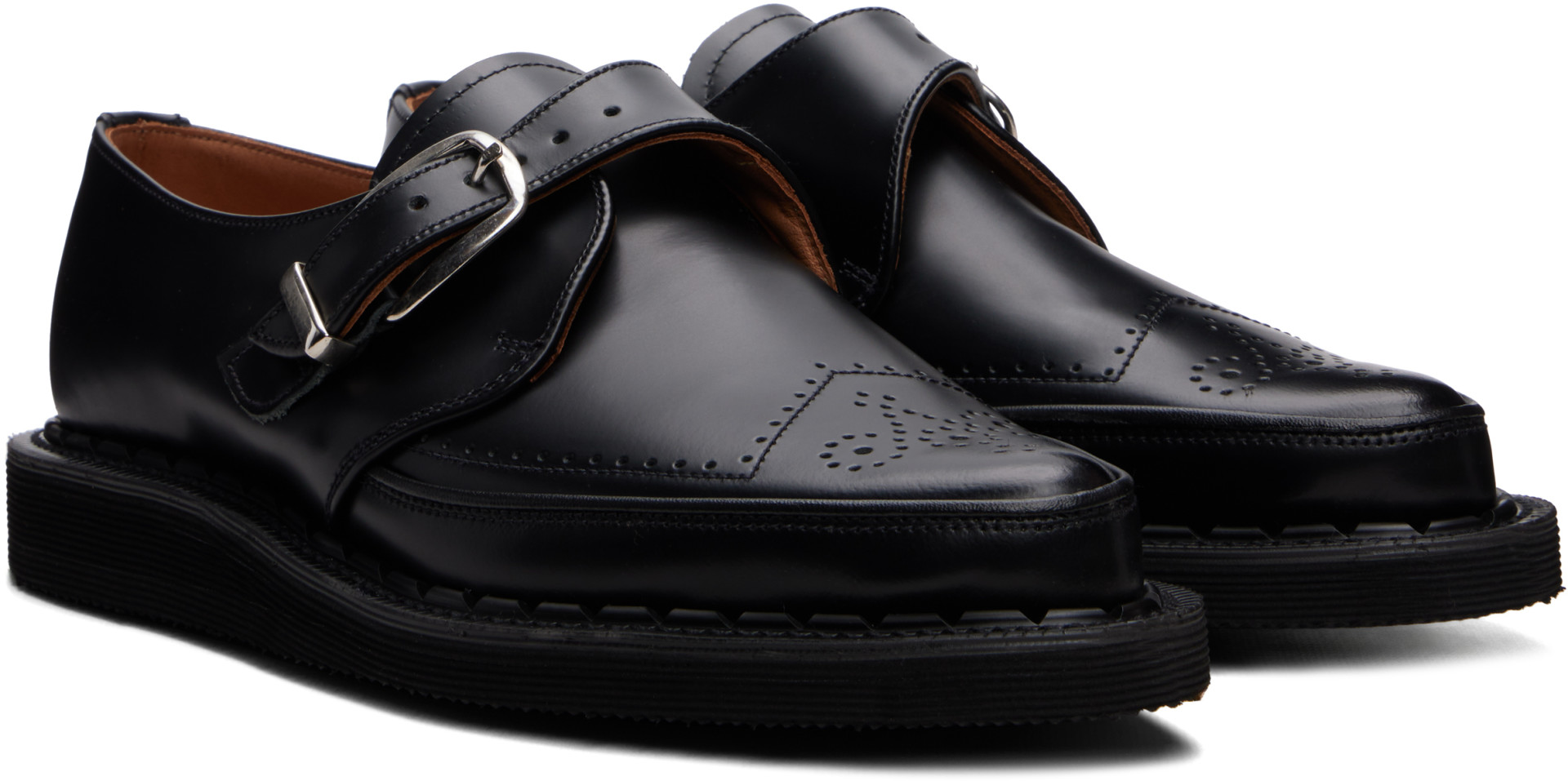 George Cox - Chaussures à boucle Strummer noires