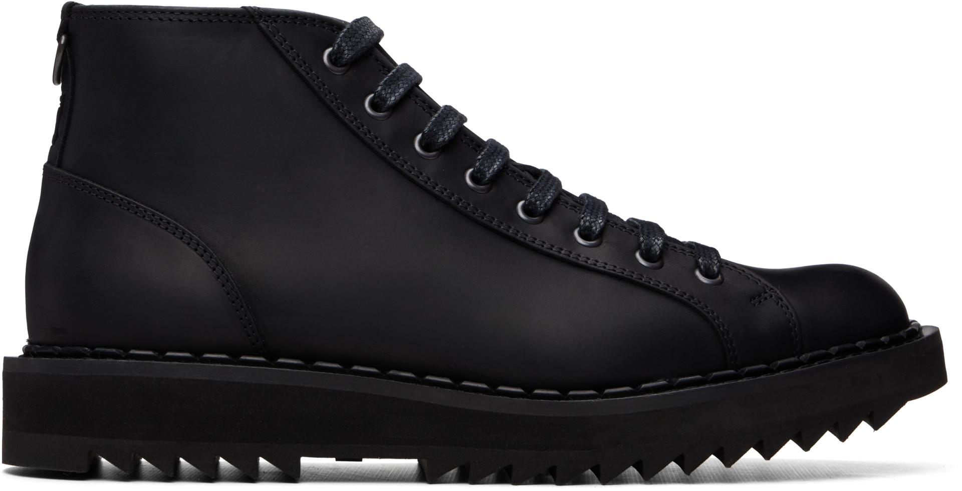 George Cox - Bottes Monkey noires à semelle ondulée
