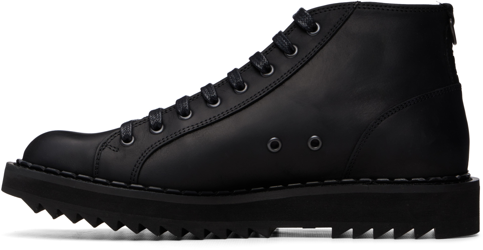 George Cox - Bottes Monkey noires à semelle ondulée
