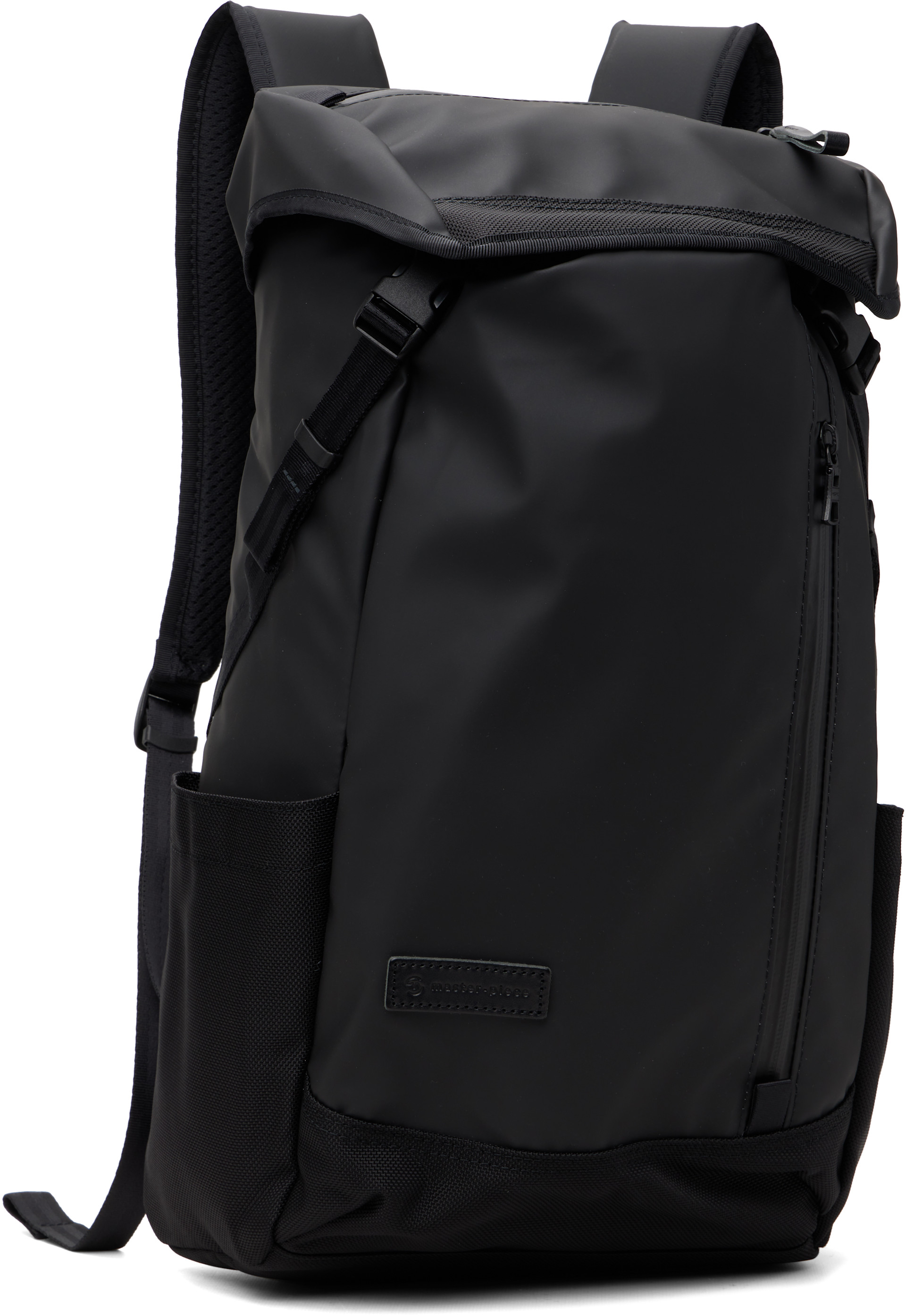 master-piece - Black Slick Flap Backpack