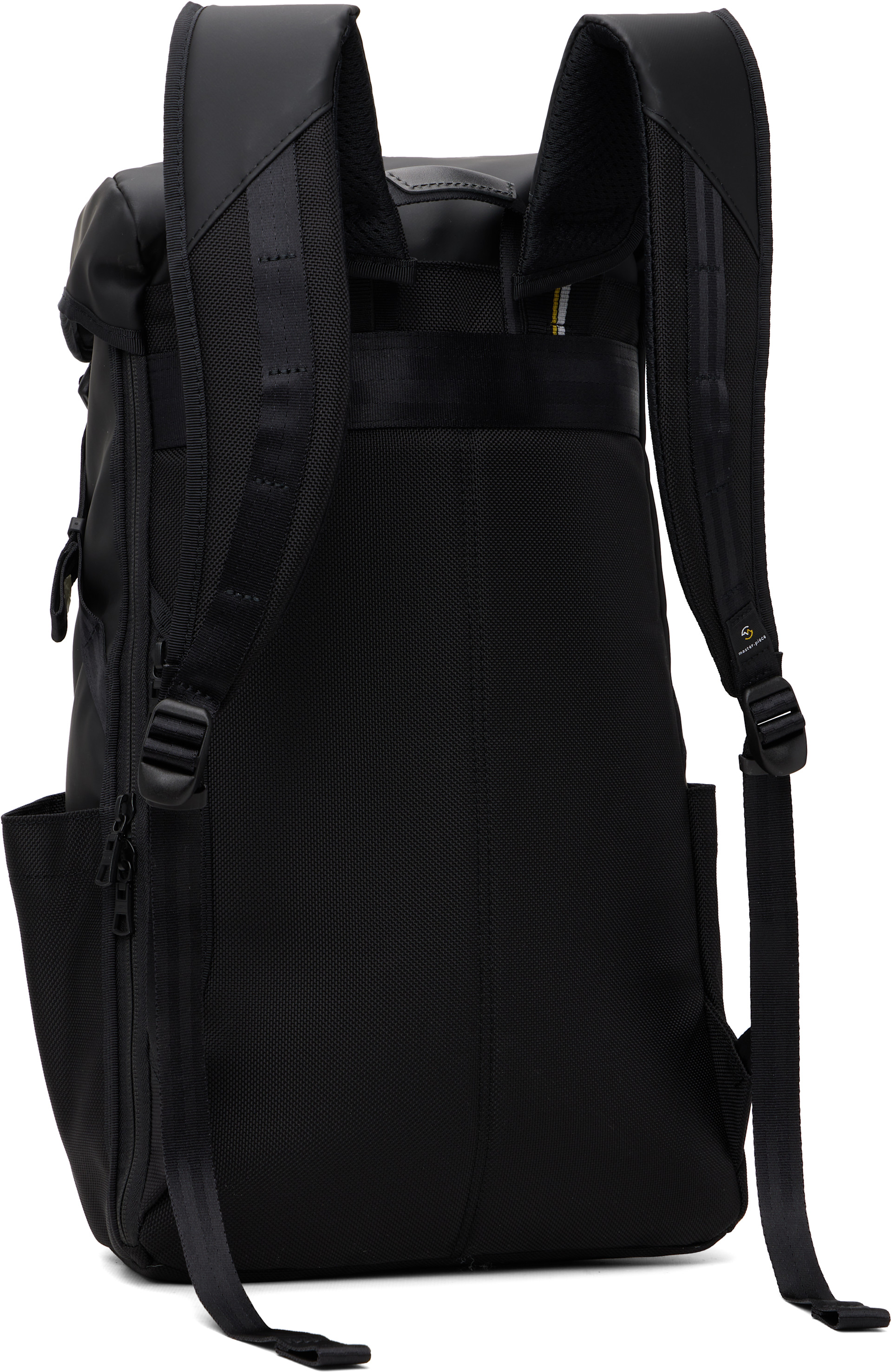 master-piece - Black Slick Flap Backpack