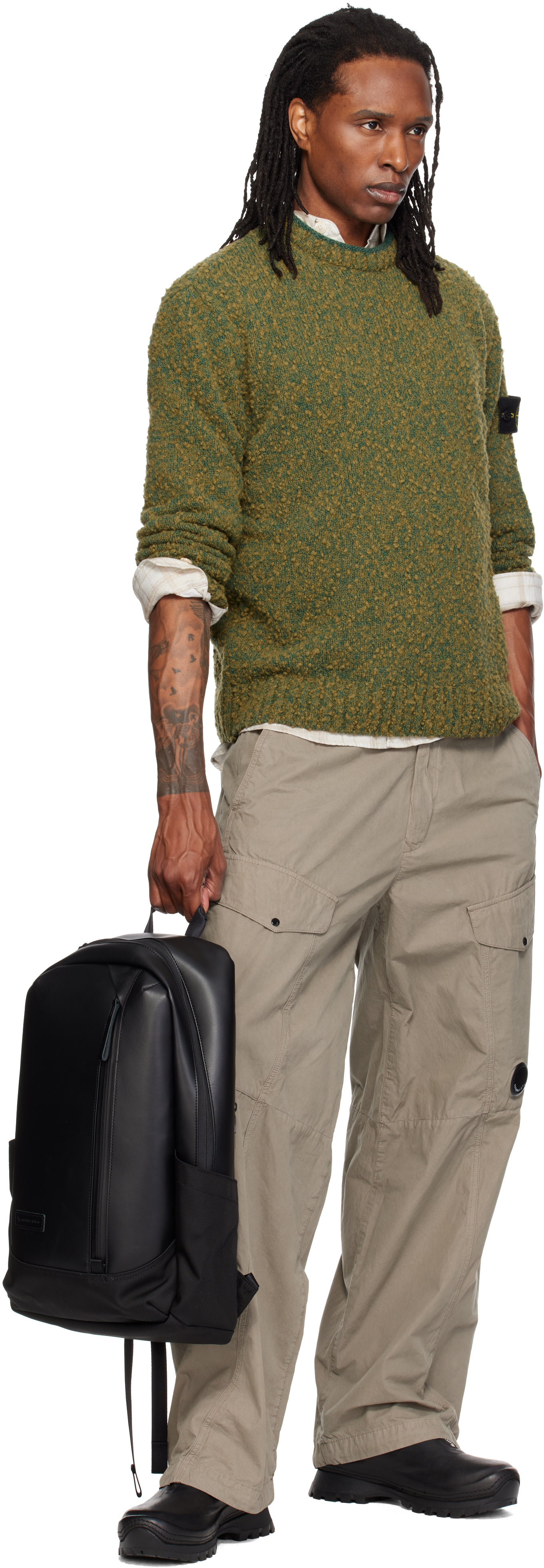 Master-Piece Co - 黑色 No.02482-l Slick Leather 双肩包