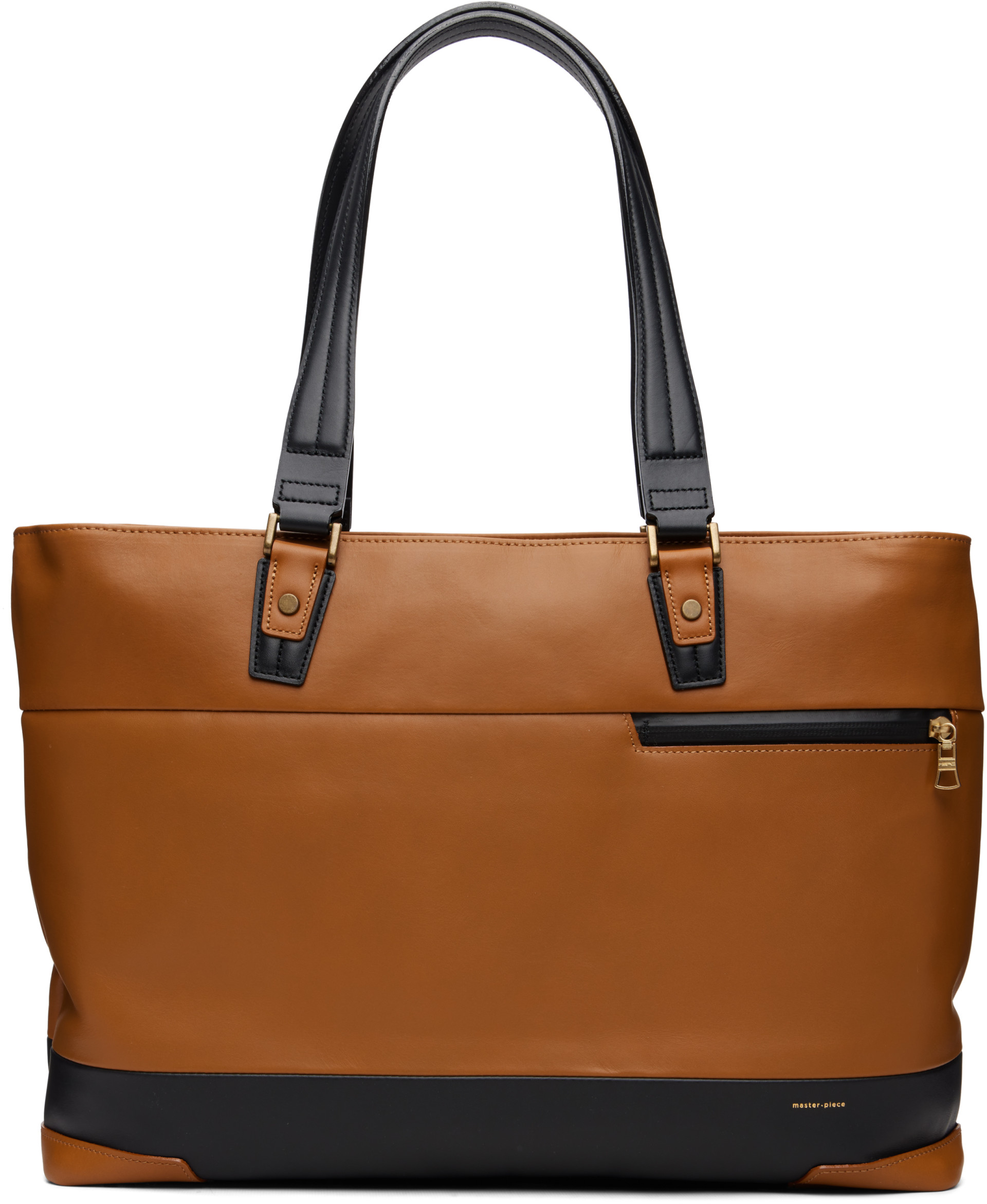 master-piece - Cabas lustré brun